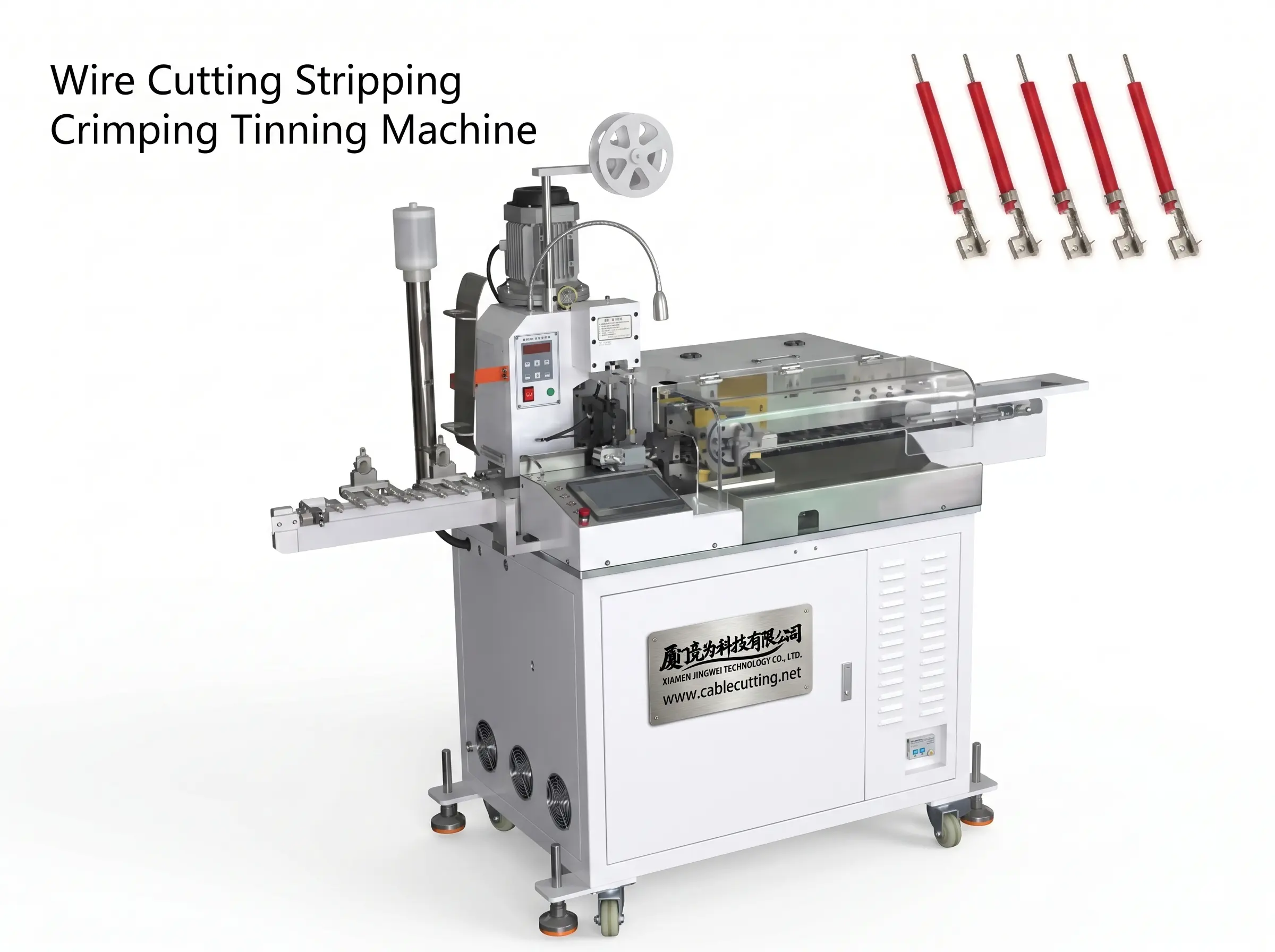 Máy Ép Đầu Cáp Tự Động 5 Dây Một Đầu - Giải Pháp Gia Công Cáp Chuyên Nghiệp JINGWEI